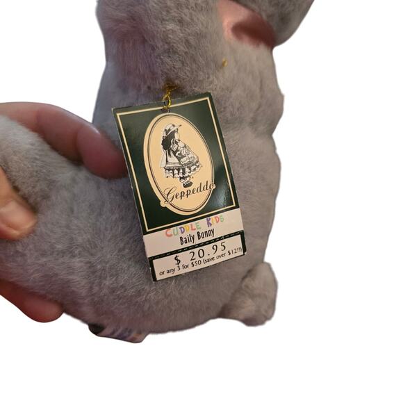 Geppeddo Cuddle Kids Baily Bunny Rabbit Baby Doll Porcelain Face Plush NWT - Picture 4 of 7